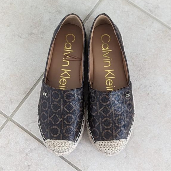 Calvin Klein Molly Monogram Espadrille Slip-On Flat - Picture 3 of 3